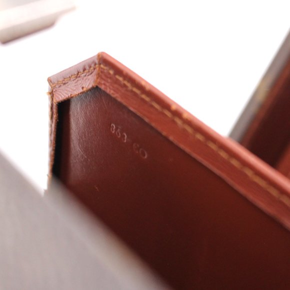 Louis Vuitton Attache Briefcase Trunk Brown Tan Leather LV Monogram President - Picture 9 of 9